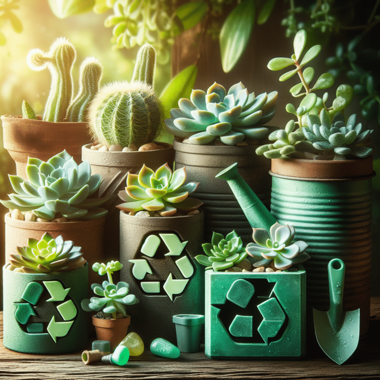 Eco-friendly Greenery: Recycled Container Succulent Planters