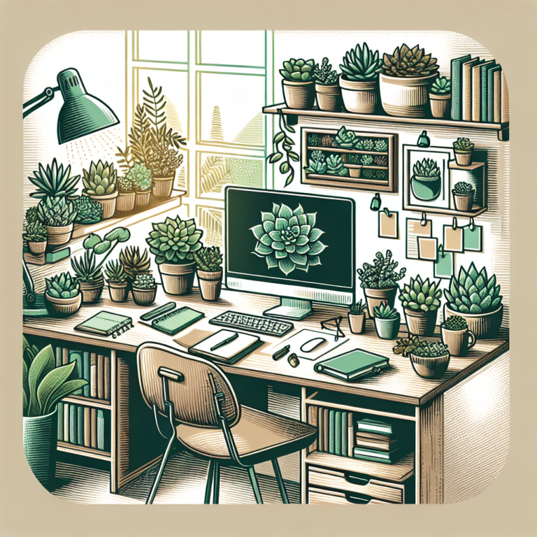 Home Office Succulent Ideas