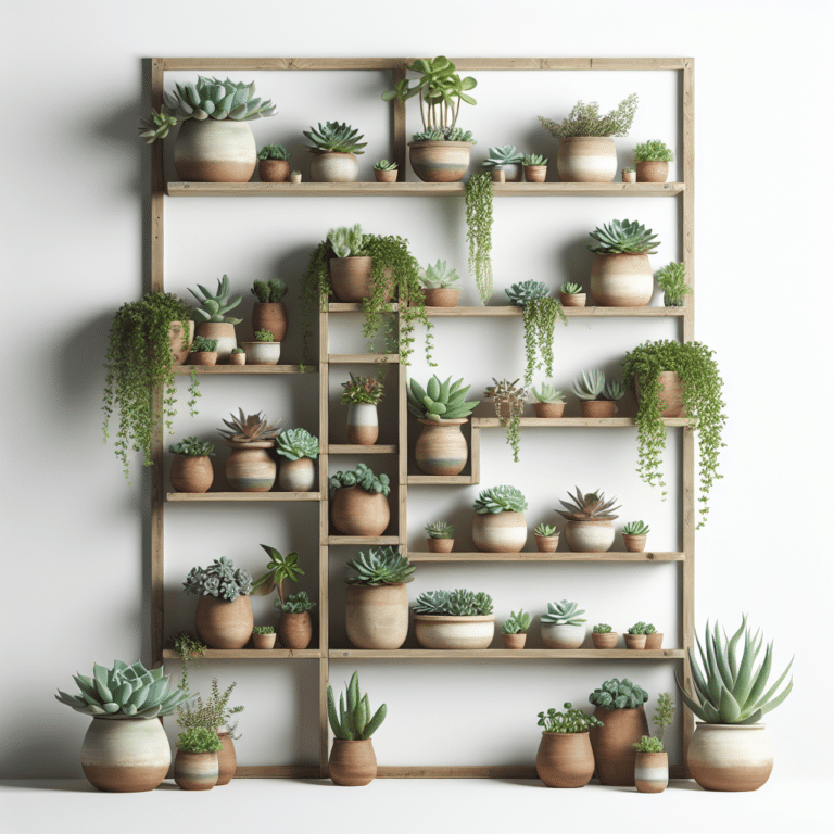Vertical Greenery: DIY Succulent Shelf Display