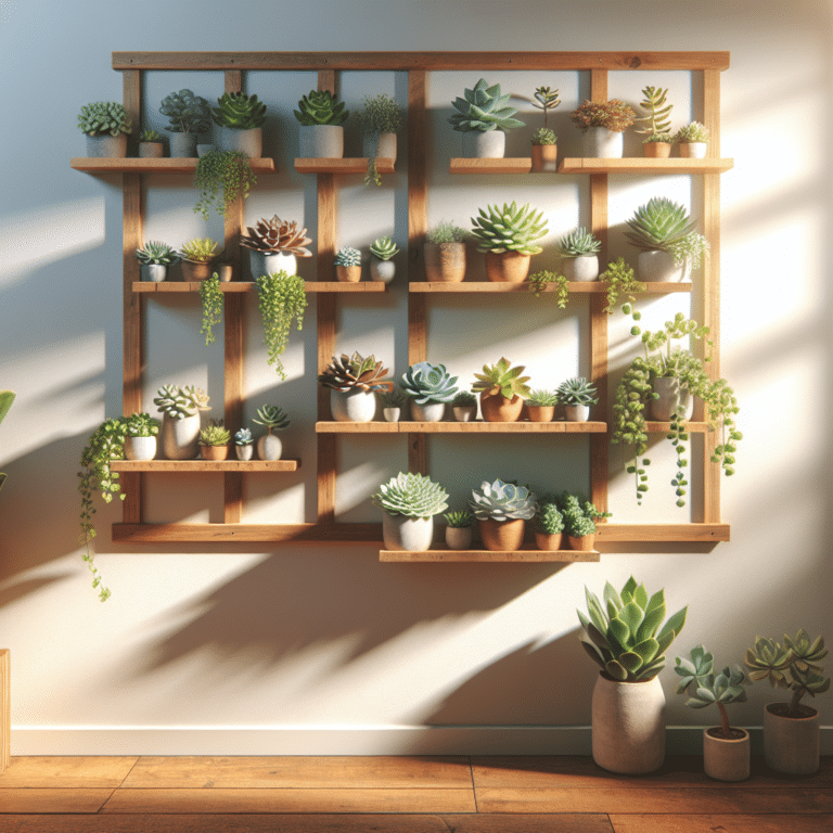 Vertical Greenery: DIY Succulent Shelf Display