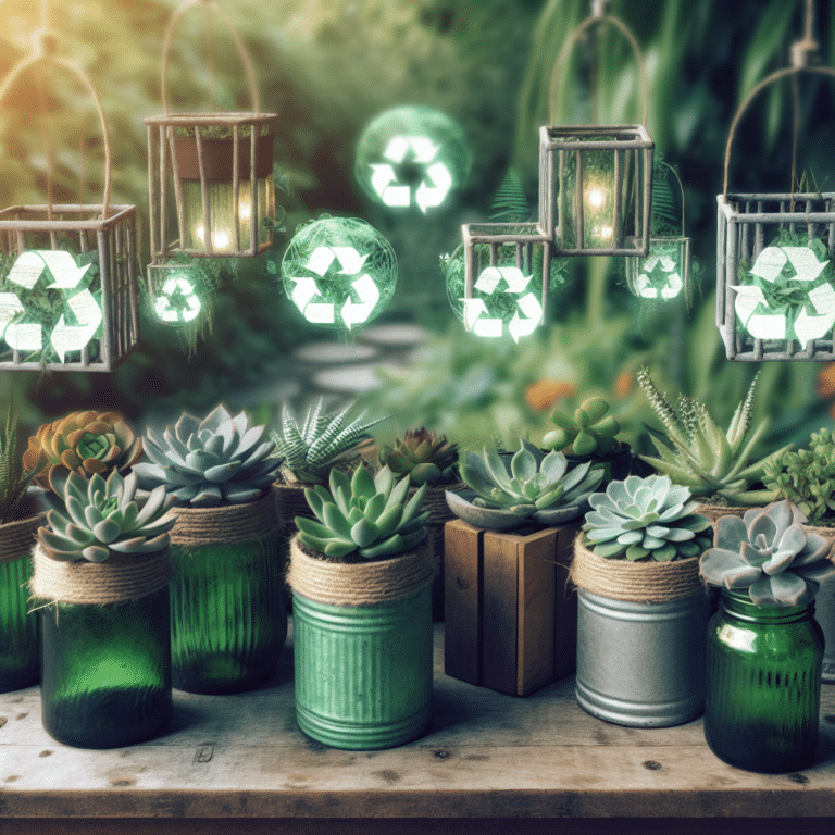 Eco-friendly Greenery: Recycled Container Succulent Planters